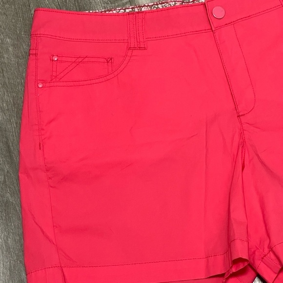 Women's Lee 18 XL 1X Shorts Chino Khakis Pink Button Elastic Waist Stretch NWOT - Picture 5 of 9